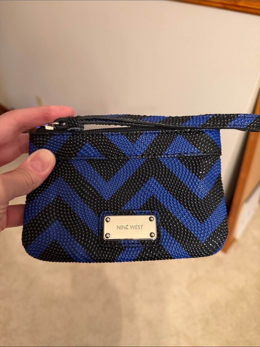 Nine West Black and Blue Wristlet